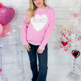 XOXO Pink Heart Sweater