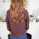 Xonnie Chocolate Popover Top