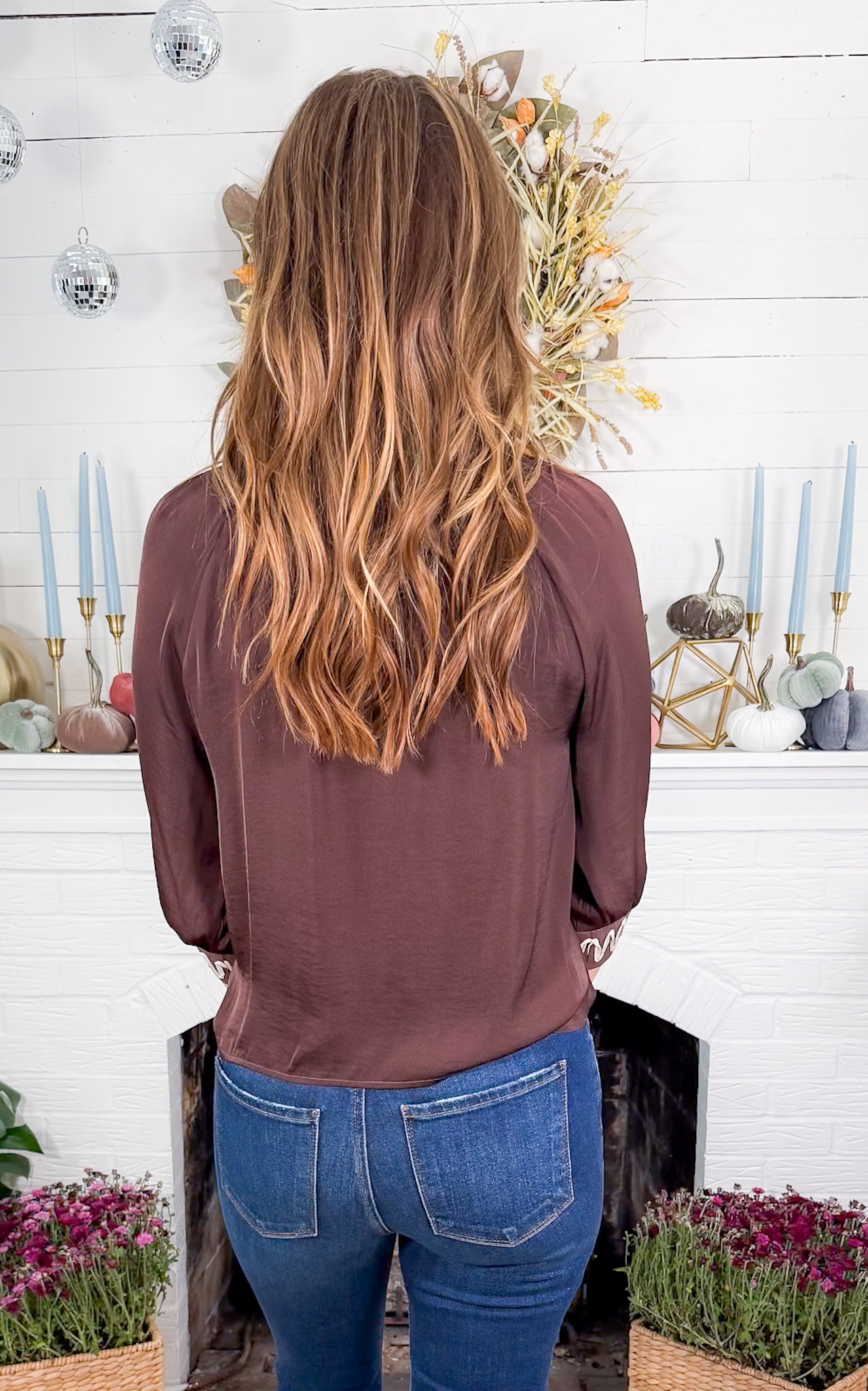 Xonnie Chocolate Popover Top