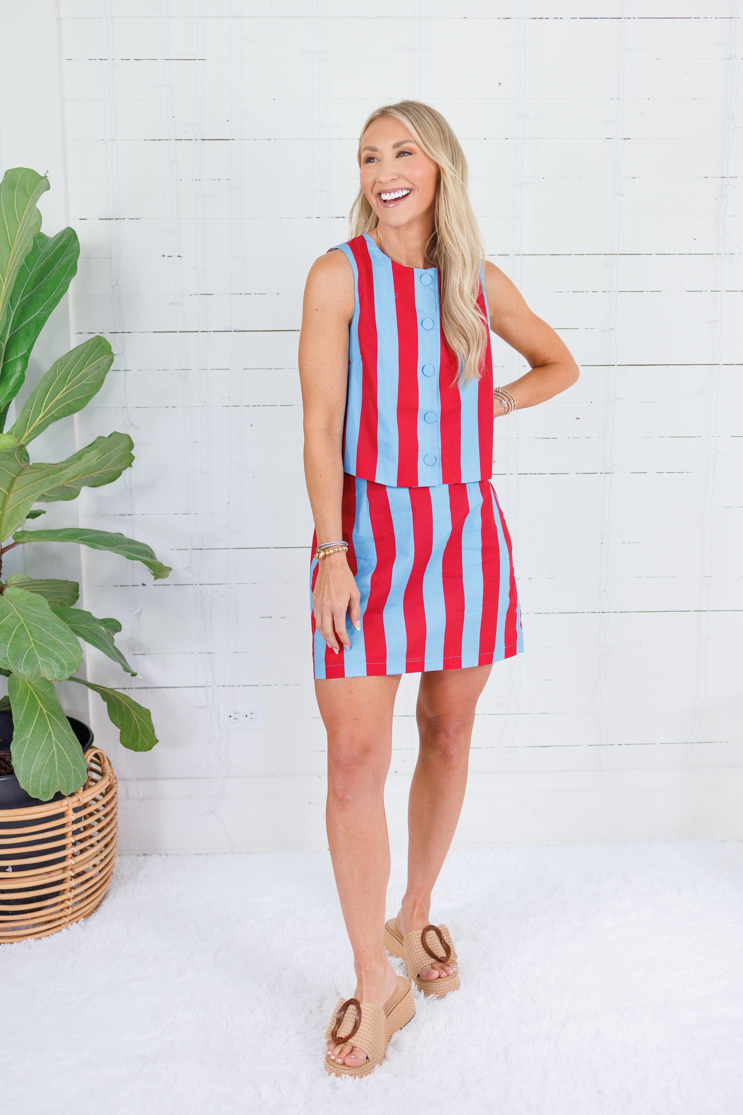 You're a Grand Ol' Flag Striped Skort Entro