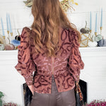 Zoe Brown Rope Velvet Burnout Top Emily Mccarthy