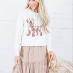 Zoey Doodle Ivory Sweater Le Lis