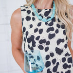 Zula Black + Ecru Animal Midi Dress Compania Fantastica