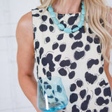 Zula Black + Ecru Animal Midi Dress Compania Fantastica