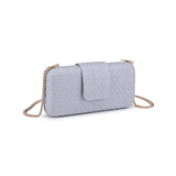 Sylvi Woven Checkerboard Clutch Handbag