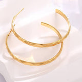 Tarnish Free Hammered Hoop Earrings