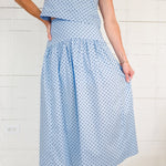 Aaron Sky + Navy Dot Yoke Skirt