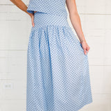 Aaron Sky + Navy Dot Yoke Skirt