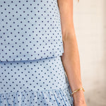 Aaron Sky + Navy Dot Yoke Skirt