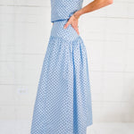 Aaron Sky + Navy Dot Yoke Skirt