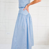Aaron Sky + Navy Dot Yoke Skirt