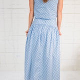 Aaron Sky + Navy Dot Yoke Skirt