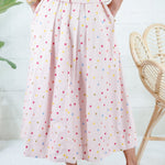 Abby Baby Pink Polka Dot Pleated Skirt Aureum