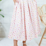 Abby Baby Pink Polka Dot Pleated Skirt Aureum