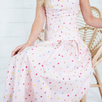 Abby Baby Pink Polka Dot Pleated Skirt Aureum
