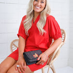 Abby Red Mini Caftan Dress Entro