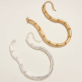 Shabel Textured Metal Statement Necklace