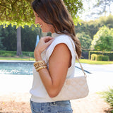 Livi Cream Quilted Crossbody Bag