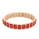 Red Emerald Crystal Stretch Bracelet