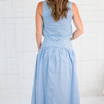 Adelaide Sky + Navy Dot Top