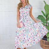 Aerin Garden Rhapsody Smocked Maxi Skirt Adrienne