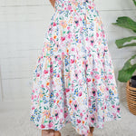Aerin Garden Rhapsody Smocked Maxi Skirt Adrienne