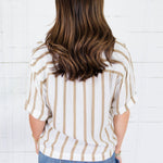 Aida Golden Wheat + Off White Top KUT