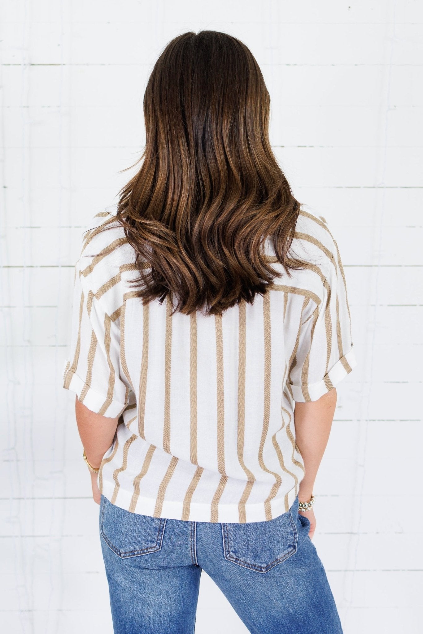 Aida Golden Wheat + Off White Top KUT