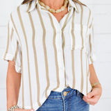 Aida Golden Wheat + Off White Top KUT