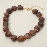 Allan Chunky Resin Pebble Necklace