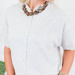 Allan Chunky Resin Pebble Necklace