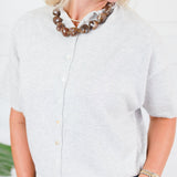 Allan Chunky Resin Pebble Necklace