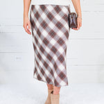 Amanda Brown Plaid A-Line Midi Skirt Be Cool