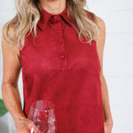 Amanda Faux Suede Merlot Dress Lucy Paris
