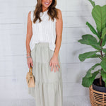 Amanda Sage Polka Dot Tiered Skirt Elle Grey
