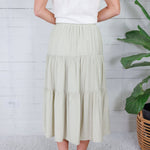 Amanda Sage Polka Dot Tiered Skirt Elle Grey