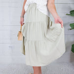 Amanda Sage Polka Dot Tiered Skirt Elle Grey