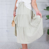 Amanda Sage Polka Dot Tiered Skirt Elle Grey