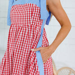 American Girl Red Gingham Maxi Dress Entro