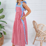 American Girl Red Gingham Maxi Dress Entro