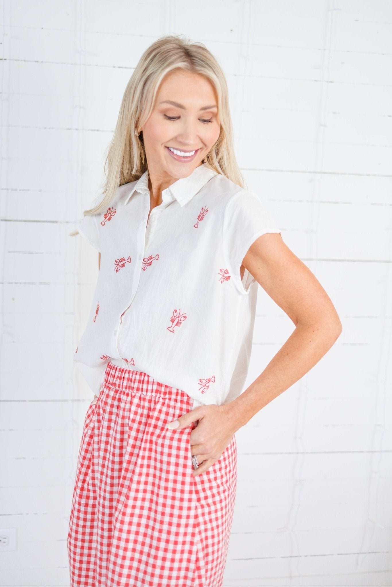 Analisa Off White Lobster Top Compania Fantastica