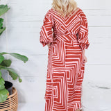 Andie Pink + Rust Shirt Dress Entro
