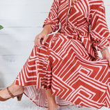 Andie Pink + Rust Shirt Dress Entro