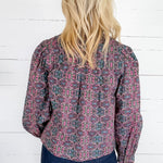 Anna Geometric Floral Top Pinch
