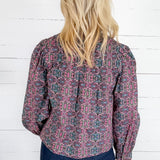 Anna Geometric Floral Top Pinch