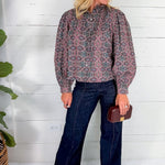 Anna Geometric Floral Top Pinch