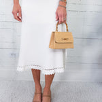 Anna White Flat Knit Sweater Skirt Lucy Paris