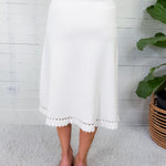 Anna White Flat Knit Sweater Skirt Lucy Paris