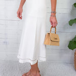 Anna White Flat Knit Sweater Skirt Lucy Paris