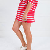 Arnold Tomato + Sky Striped Skort Day + Moon